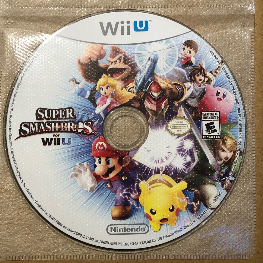 3/$40 Wii U Super Smash Bros. Disc only